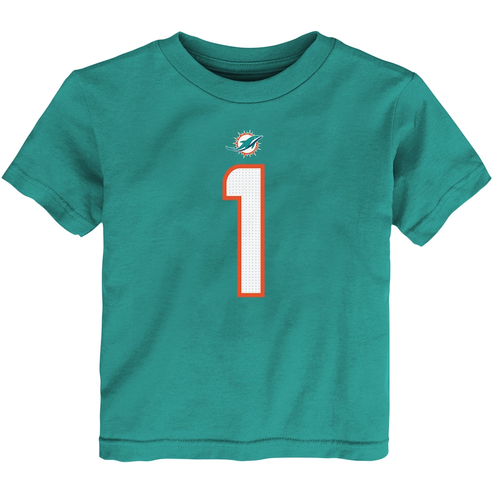 Toddler Miami Dolphins Tua Tagovailoa Nike Aqua Player Name & Number T-Shirt