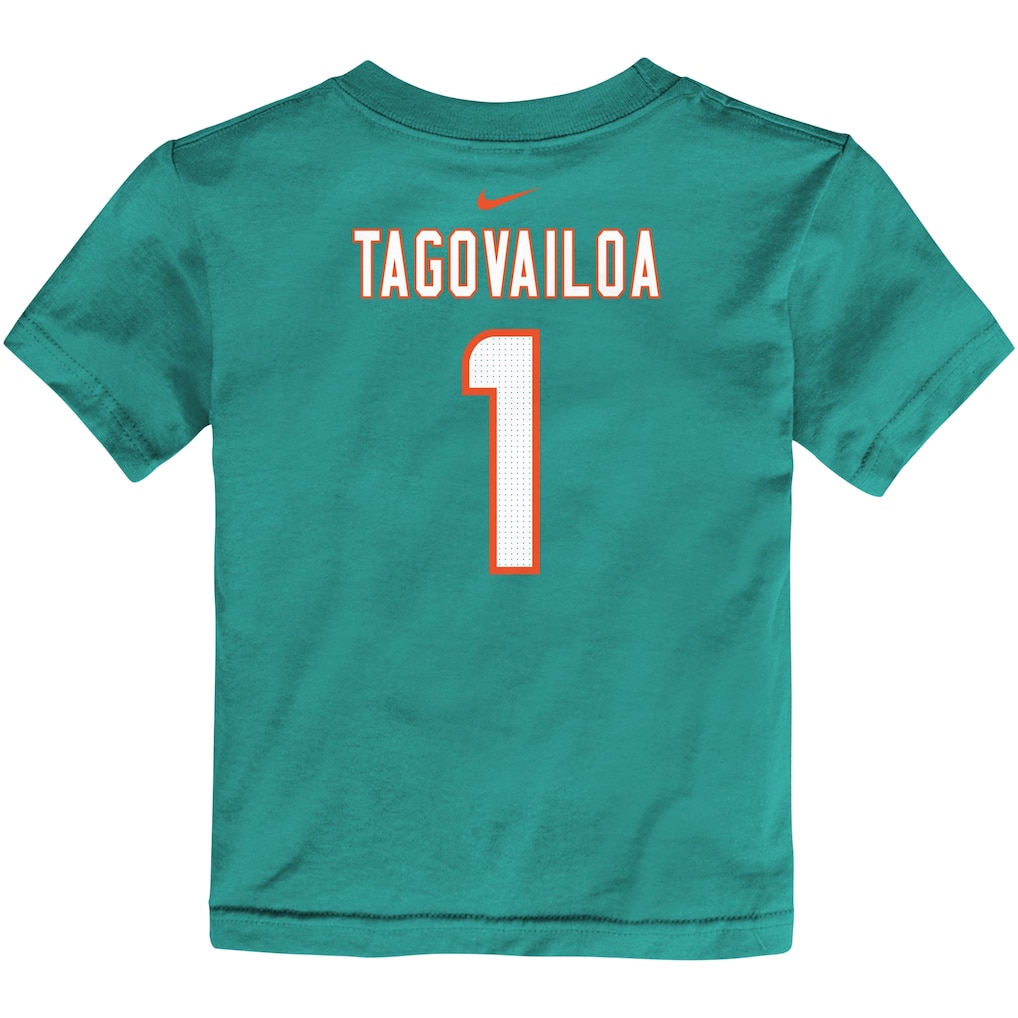 Toddler Miami Dolphins Tua Tagovailoa Nike Aqua Player Name & Number T-Shirt
