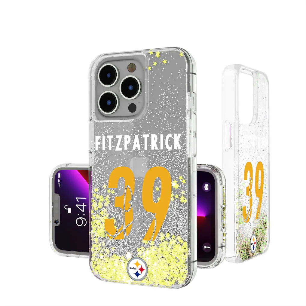 Pittsburgh Steelers Minkah Fitzpatrick Keyscaper iPhone Glitter Phone Case