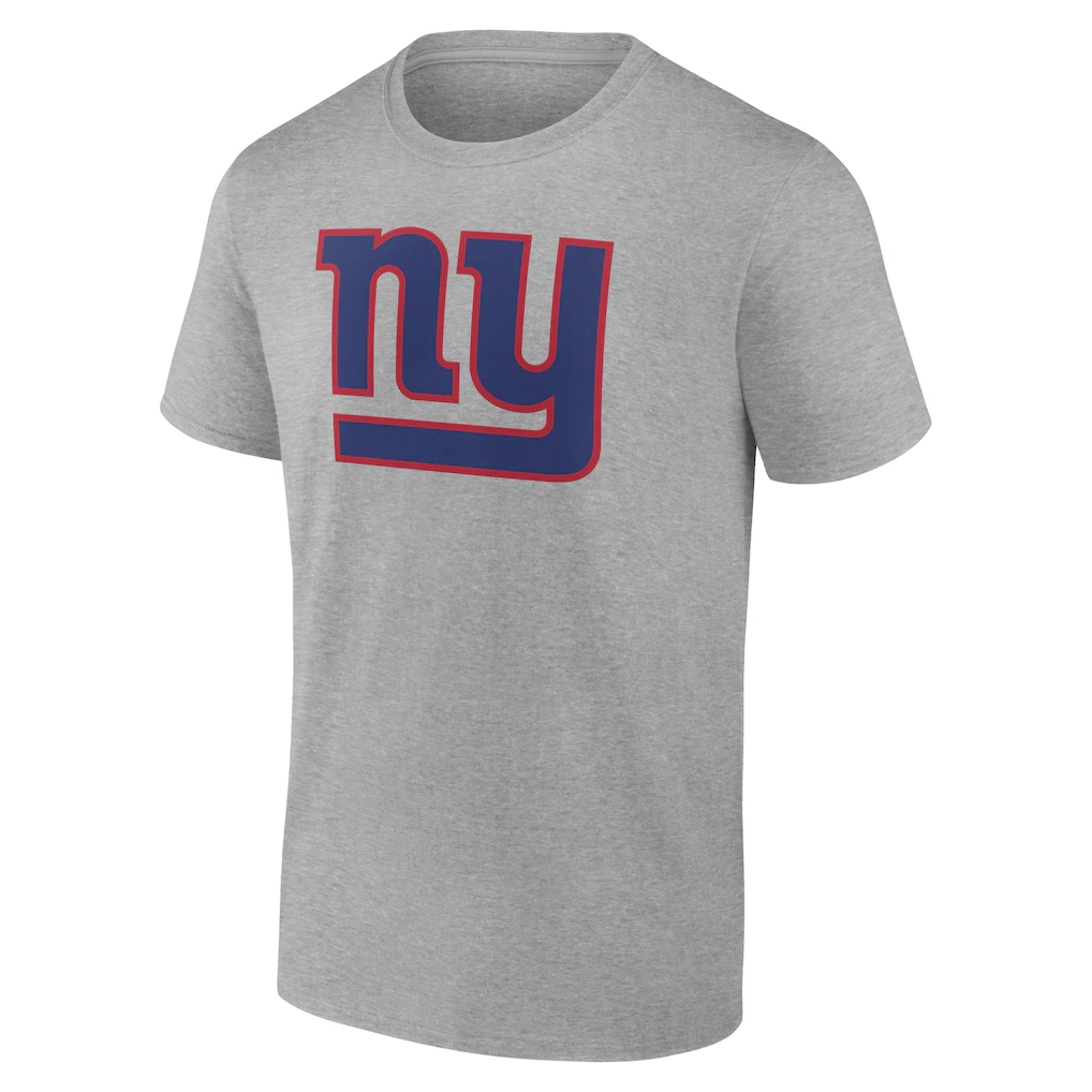 Men's New York Giants Gray Team Authentic Custom T-Shirt