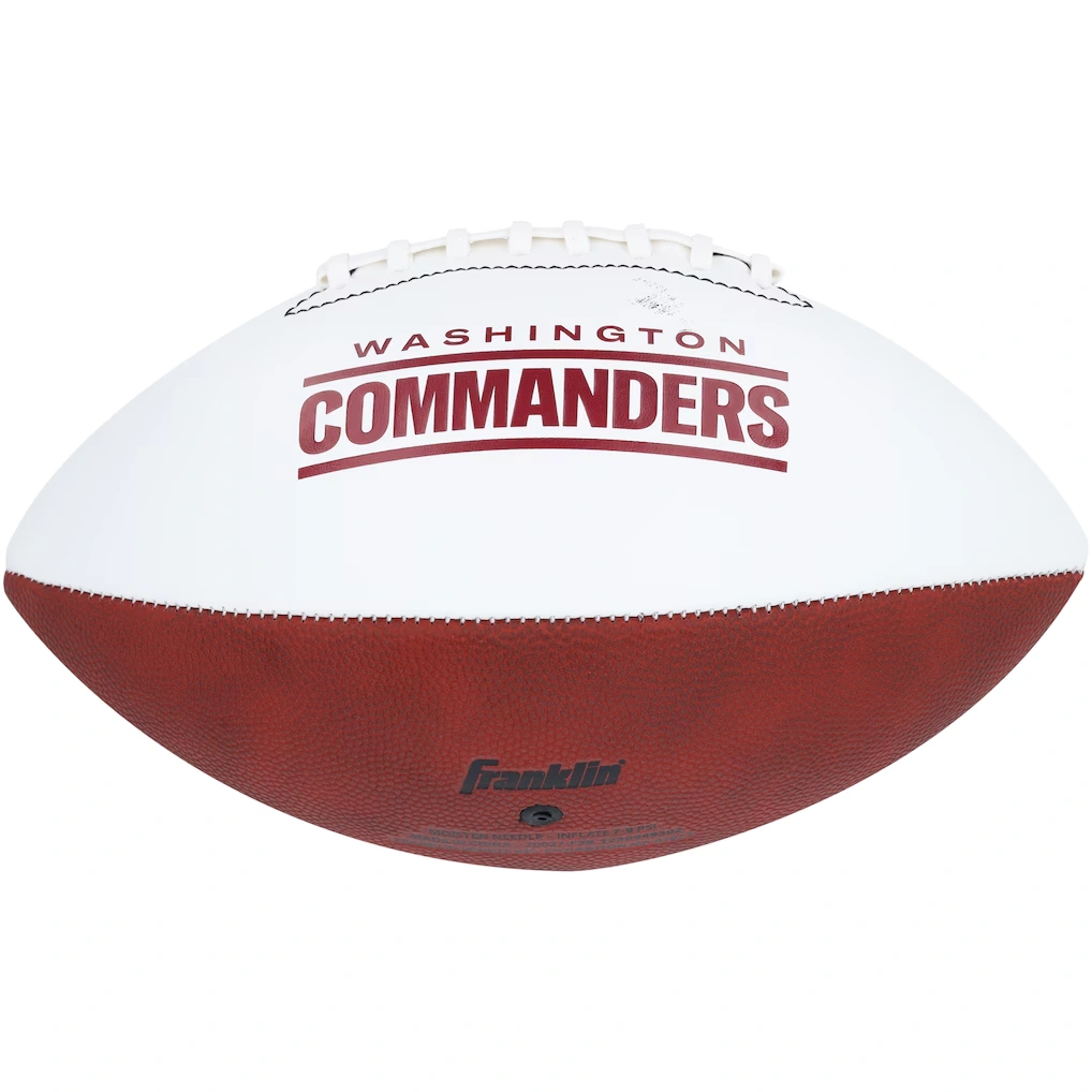 Jayden Daniels Washington Commanders Autographed Fanatics Authentic Franklin White Panel Football