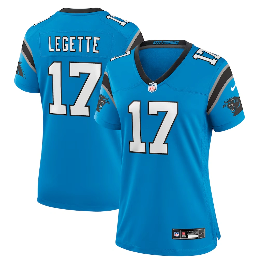 Women's Carolina Panthers Xavier Legette Nike Blue Alternate Game Jersey