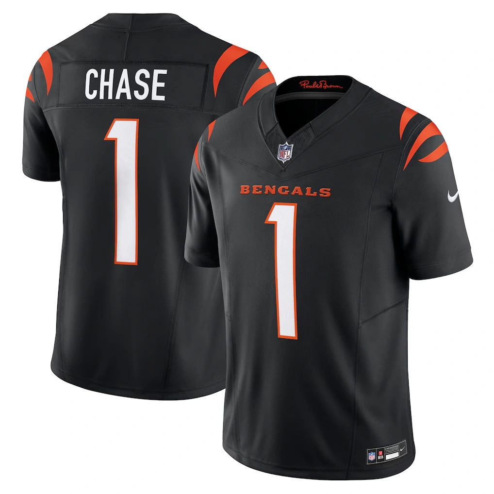 Men's Cincinnati Bengals Ja'Marr Chase Nike Black Vapor F.U.S.E. Limited Jersey