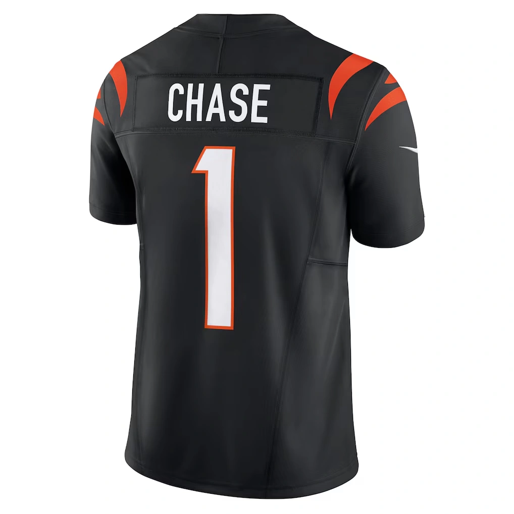 Men's Cincinnati Bengals Ja'Marr Chase Nike Black Vapor F.U.S.E. Limited Jersey 3 Men's Cincinnati Bengals Ja'Marr Chase Nike Black Vapor F.U.S.E. Limited Jersey