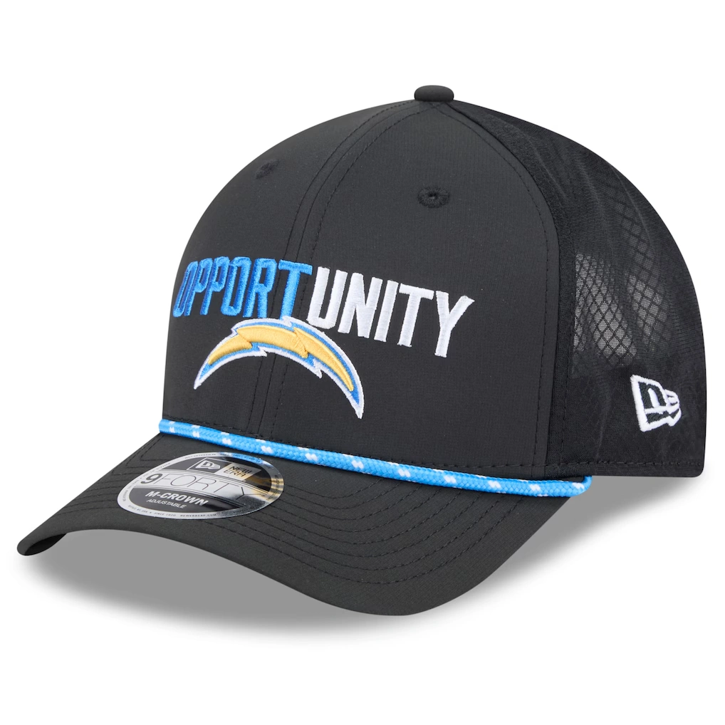 Men's Los Angeles Chargers New Era Black 2025 Inspire Change 9FORTY M-Crown Adjustable Hat 3 Men's Los Angeles Chargers New Era Black 2025 Inspire Change 9FORTY M-Crown Adjustable Hat