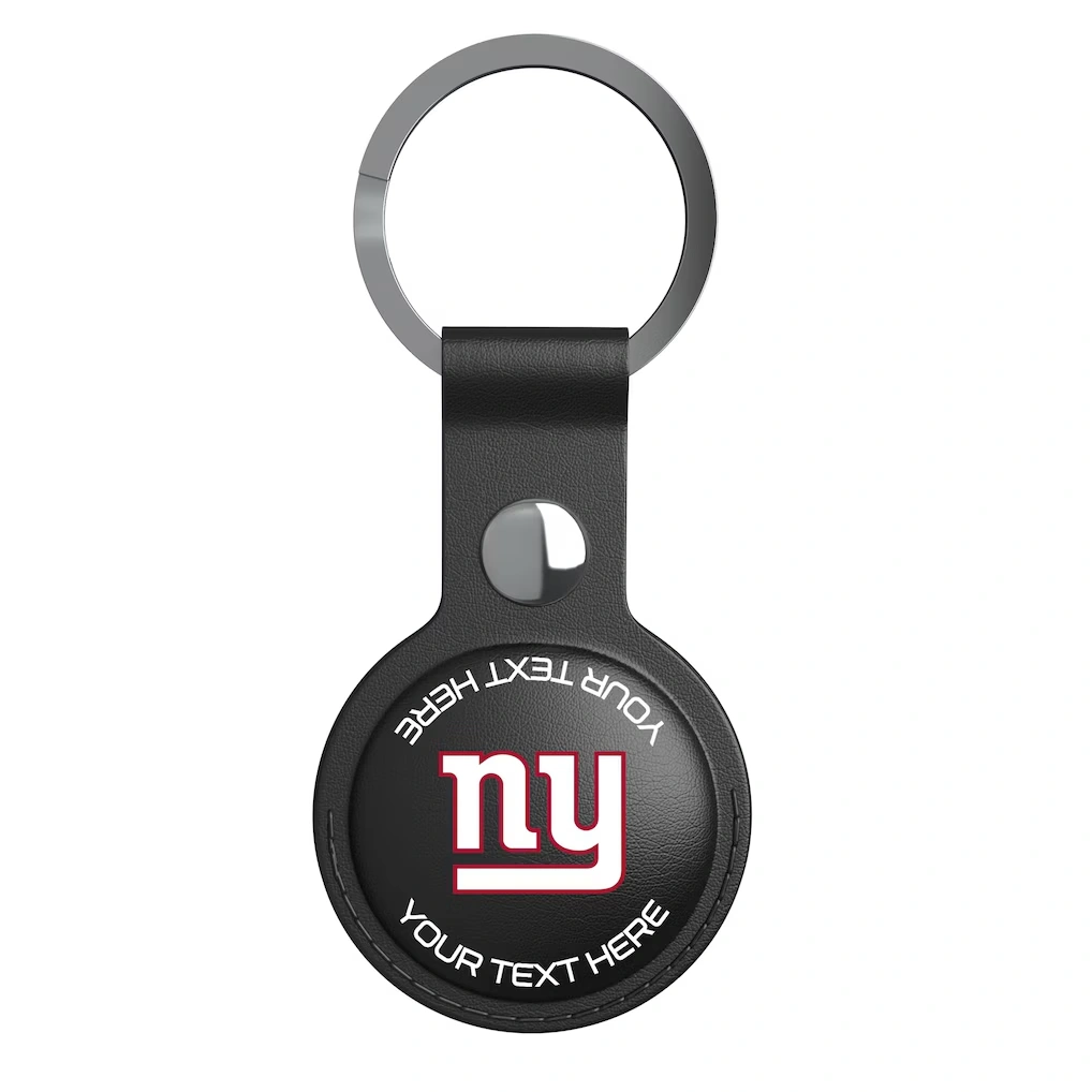 New York Giants Keyscaper Black Personalized AirTag Holder