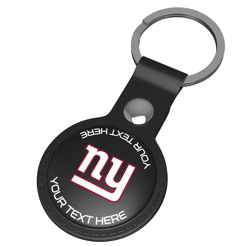 New York Giants Keyscaper Black Personalized AirTag Holder
