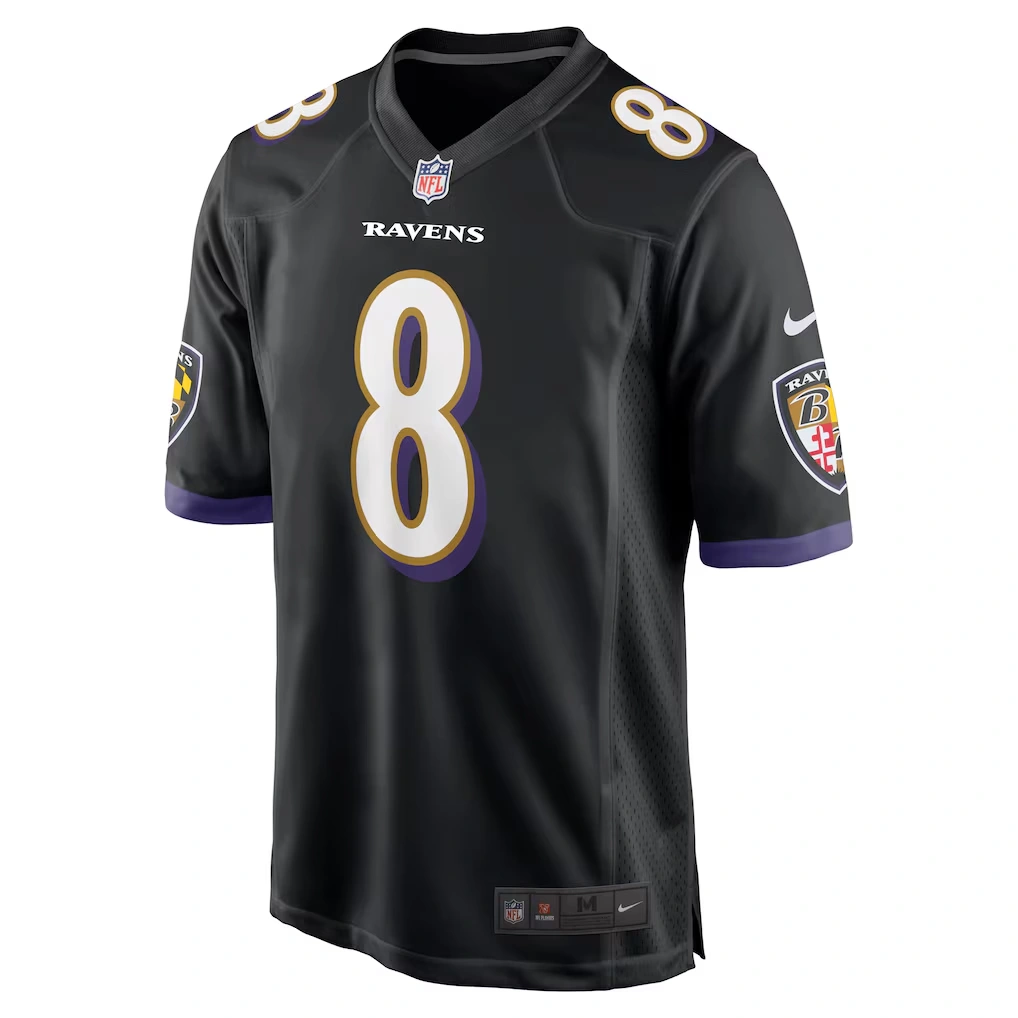 Men's Baltimore Ravens Lamar Jackson Nike Black Alternate Game Jersey