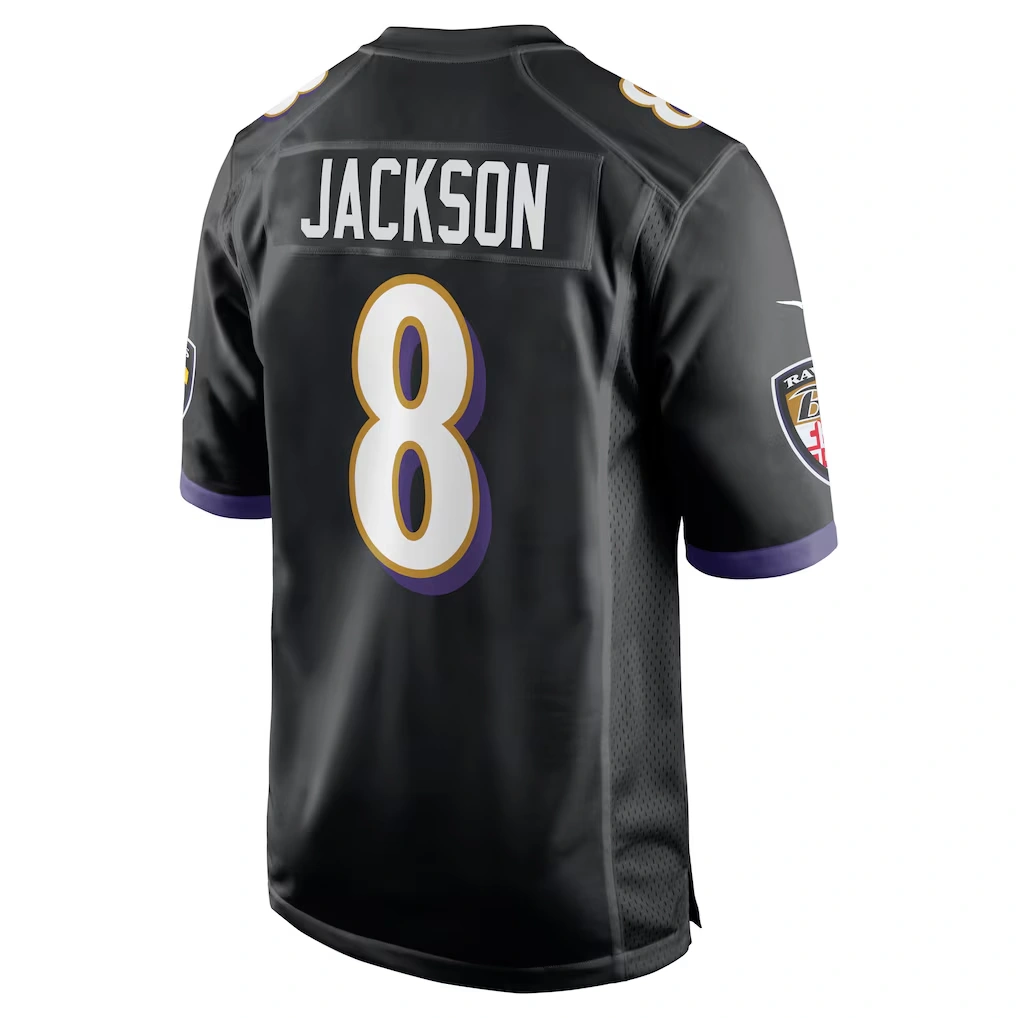 Men's Baltimore Ravens Lamar Jackson Nike Black Alternate Game Jersey