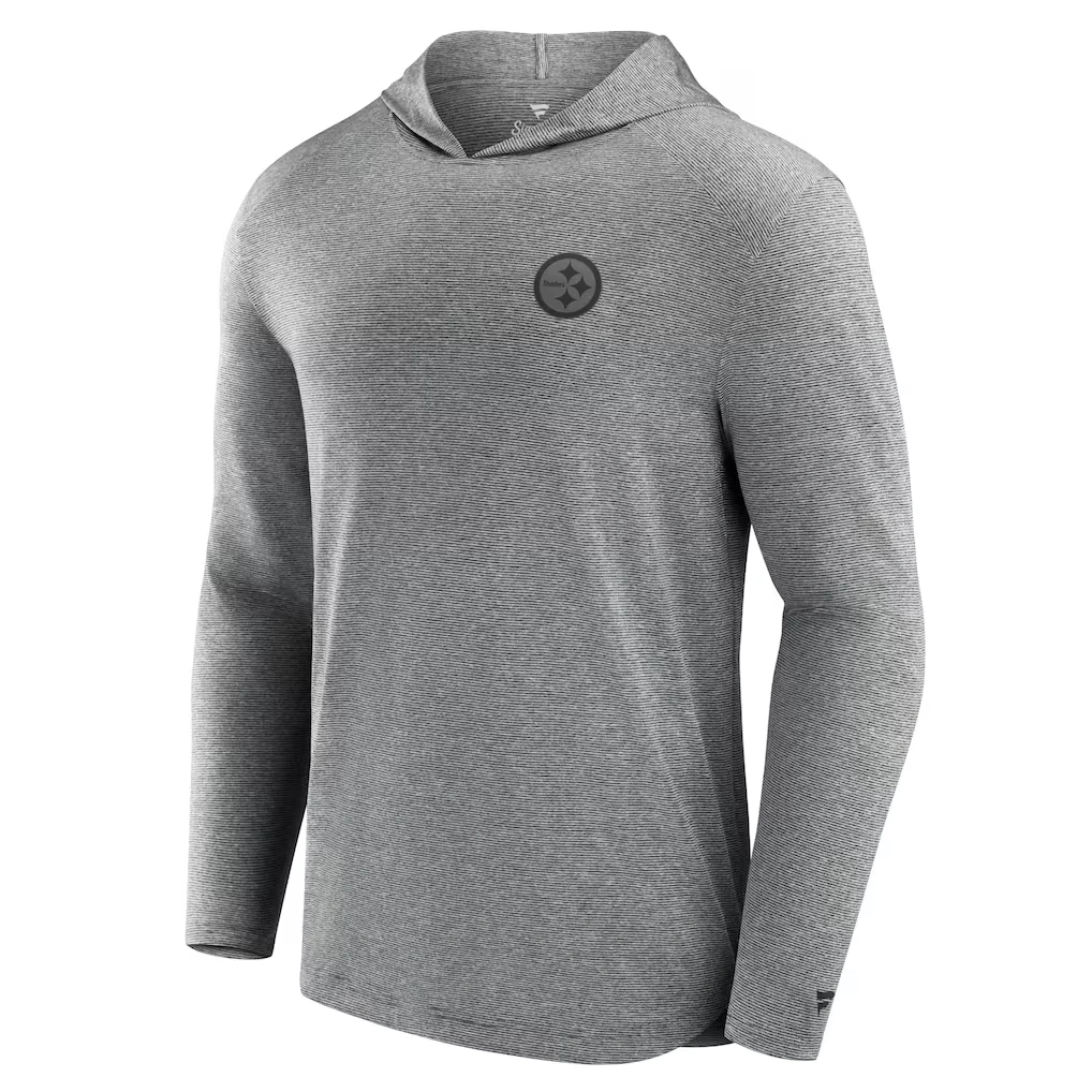 Men's Pittsburgh Steelers Fanatics Black Front Office Tech Lightweight Hoodie T-Shirt