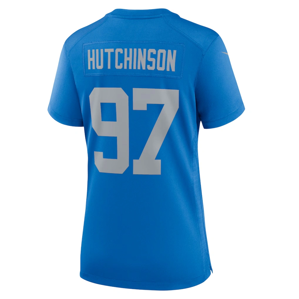 Women's Detroit Lions Aidan Hutchinson Nike Blue Alternate Game Jersey