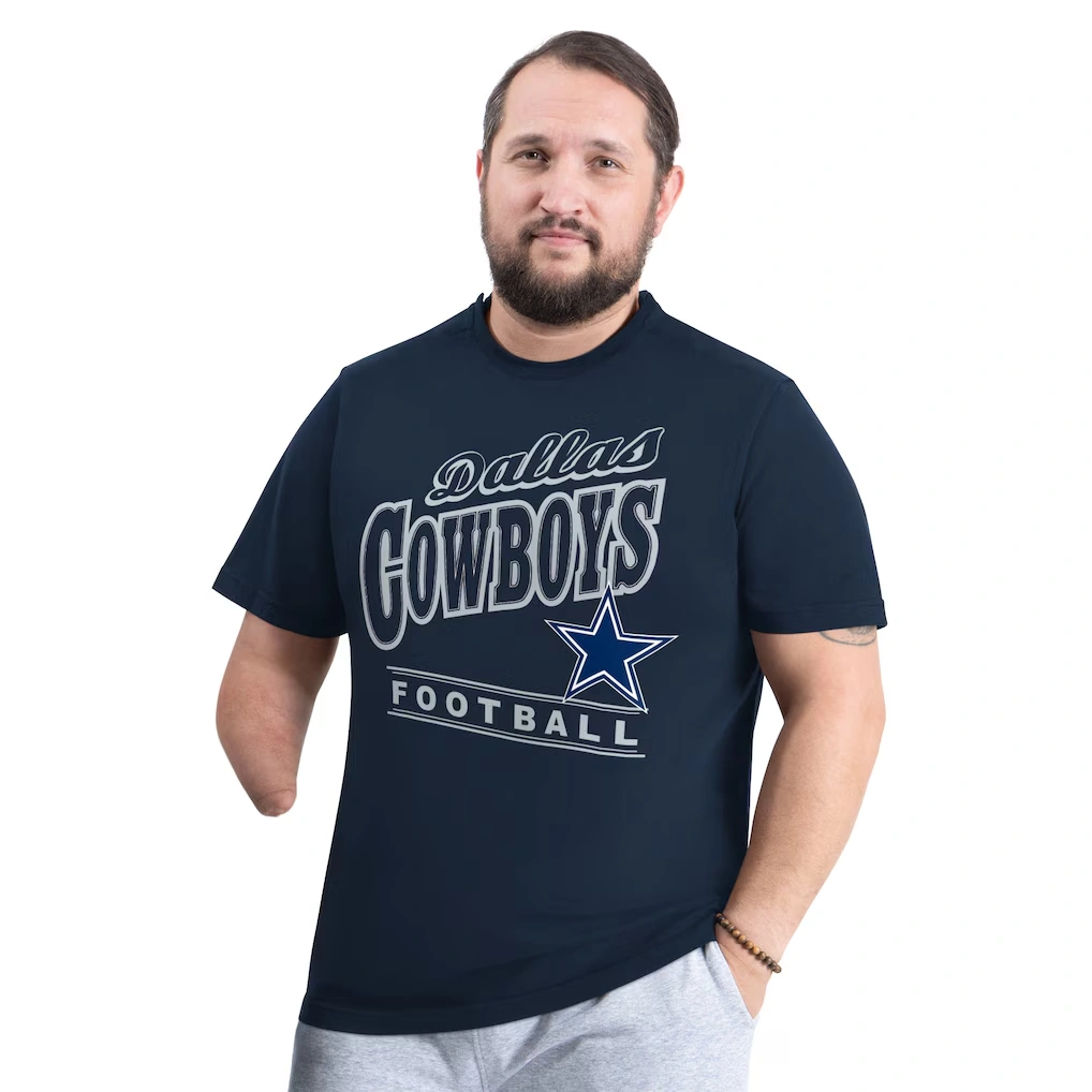 Men's Dallas Cowboys G-III Sports by Carl Banks Navy Adaptive Headliner Graphic T-Shirt