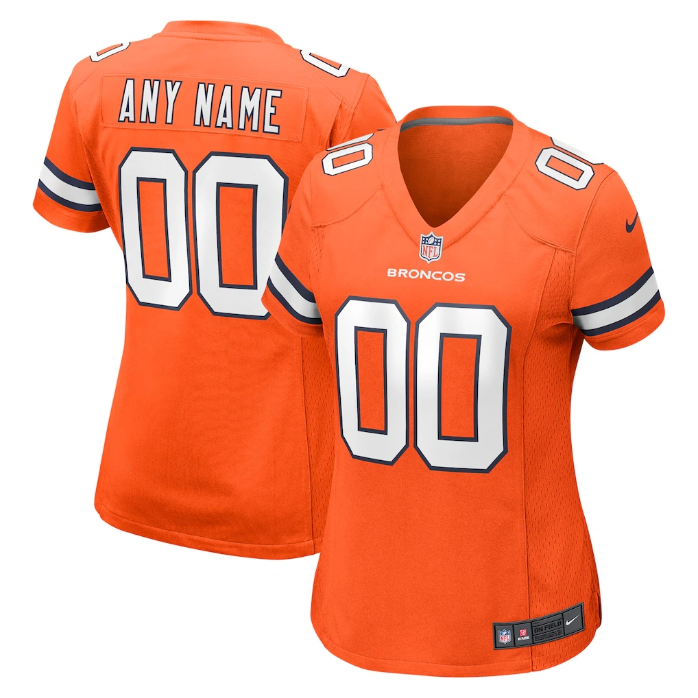 Women's Denver Broncos Nike Orange Alternate Custom Game Jersey