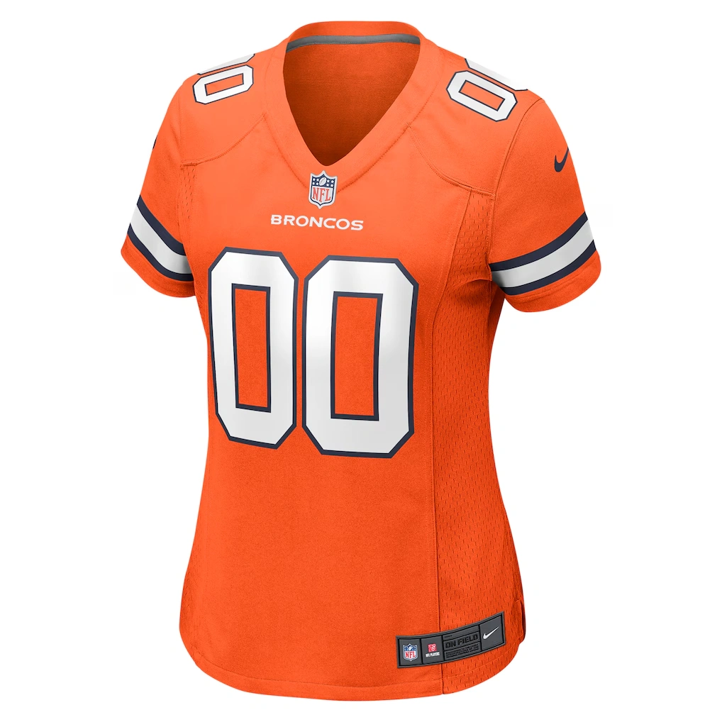 Women's Denver Broncos Nike Orange Alternate Custom Game Jersey