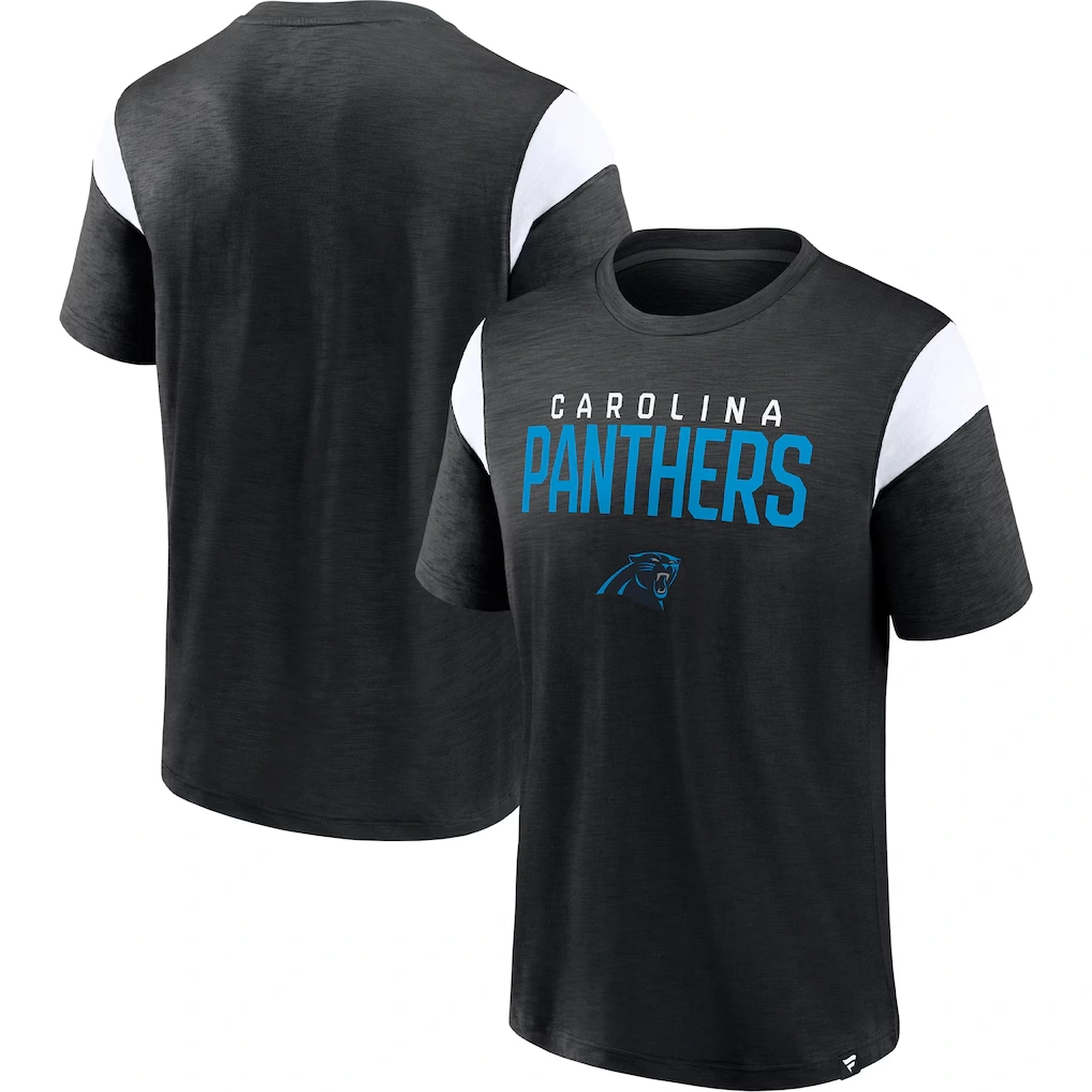 Men's Carolina Panthers Fanatics Black Home Stretch Team T-Shirt