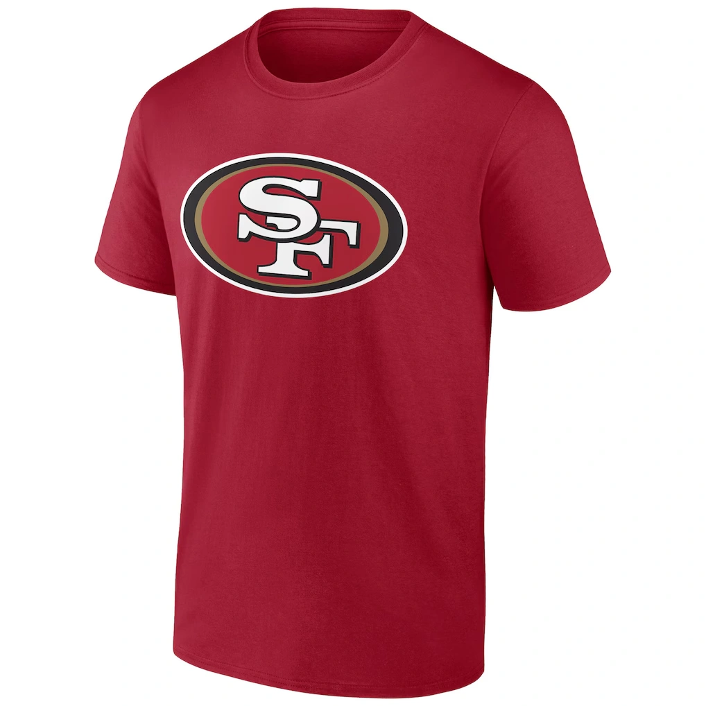 Men's San Francisco 49ers Christian McCaffrey Fanatics Scarlet Player Icon Name & Number T-Shirt
