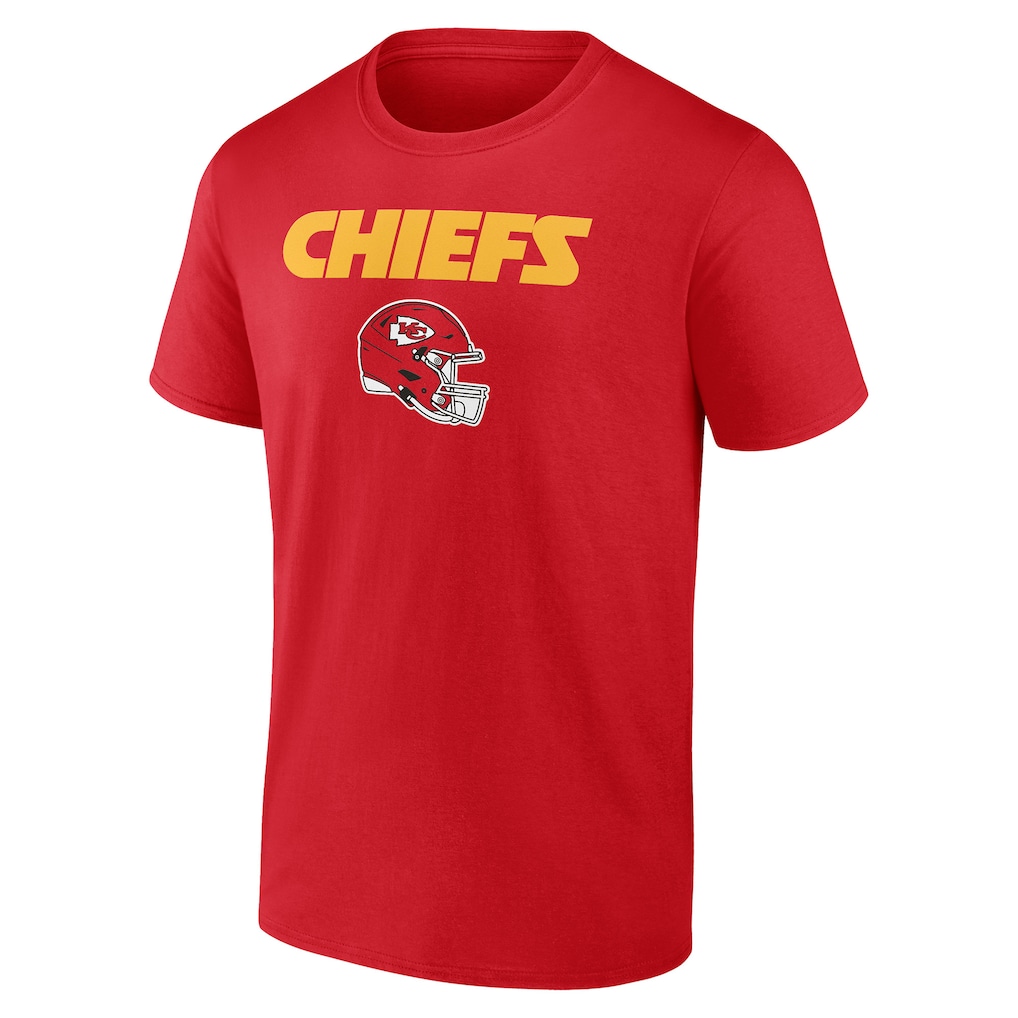 Men's Kansas City Chiefs Red Personalized Name & Number Team Wordmark T-Shirt