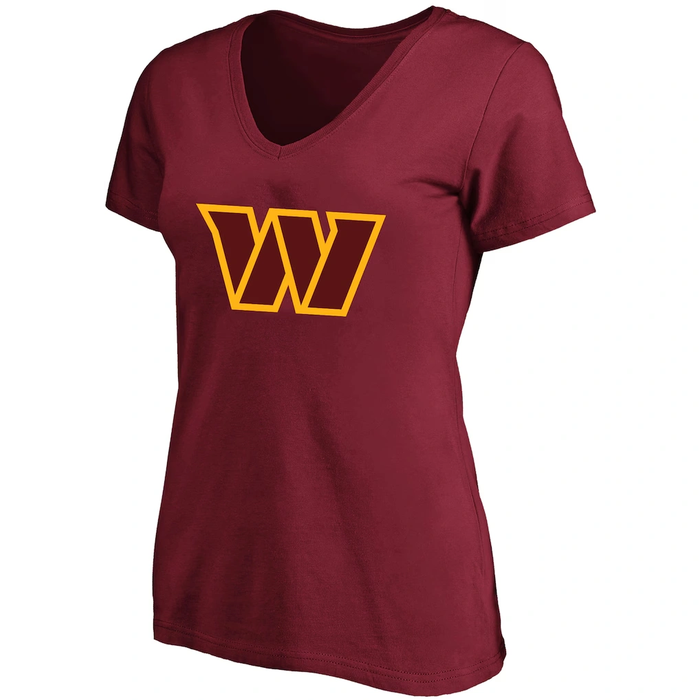 Women's Washington Commanders Jayden Daniels Fanatics Burgundy Plus Size Name & Number T-Shirt