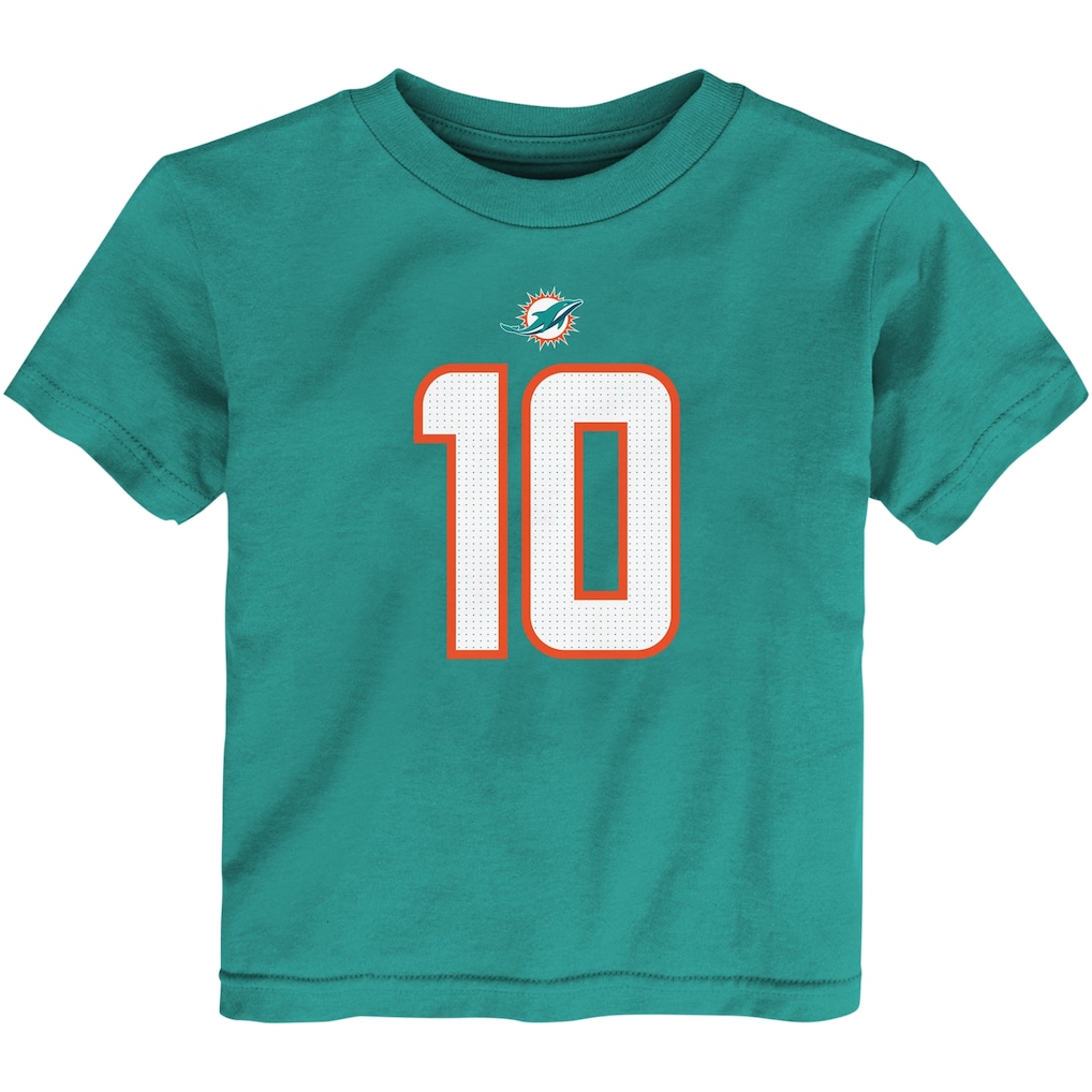 Toddler Miami Dolphins Tyreek Hill Nike Aqua Player Name & Number T-Shirt