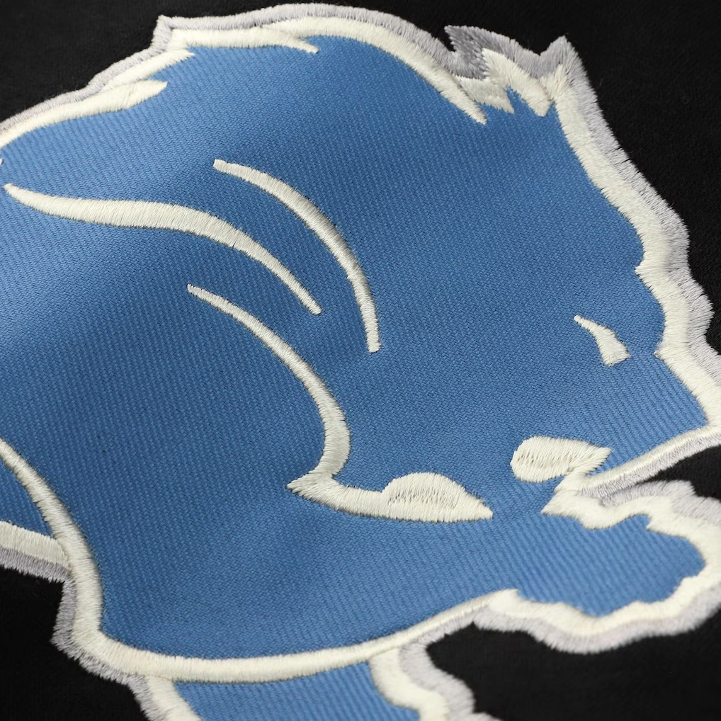 Men's Detroit Lions '47 Black Big & Tall Split Zone Cornerback V-Neck Hoodie