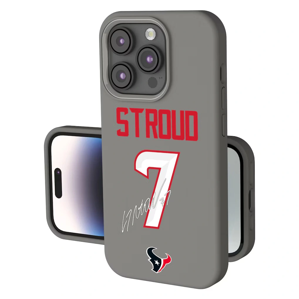 Houston Texans C.J. Stroud Keyscaper Gray Ready Soft Touch iPhone Case