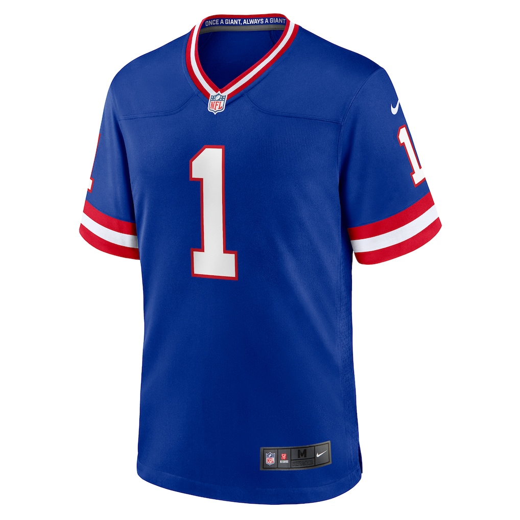 Men's New York Giants Malik Nabers Nike Royal Game Player Jersey