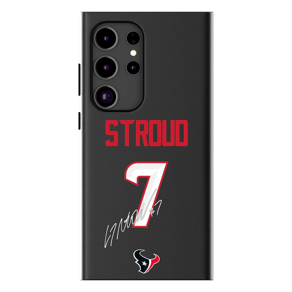 Houston Texans C.J. Stroud Keyscaper Black Galaxy Magnetic Bump Case