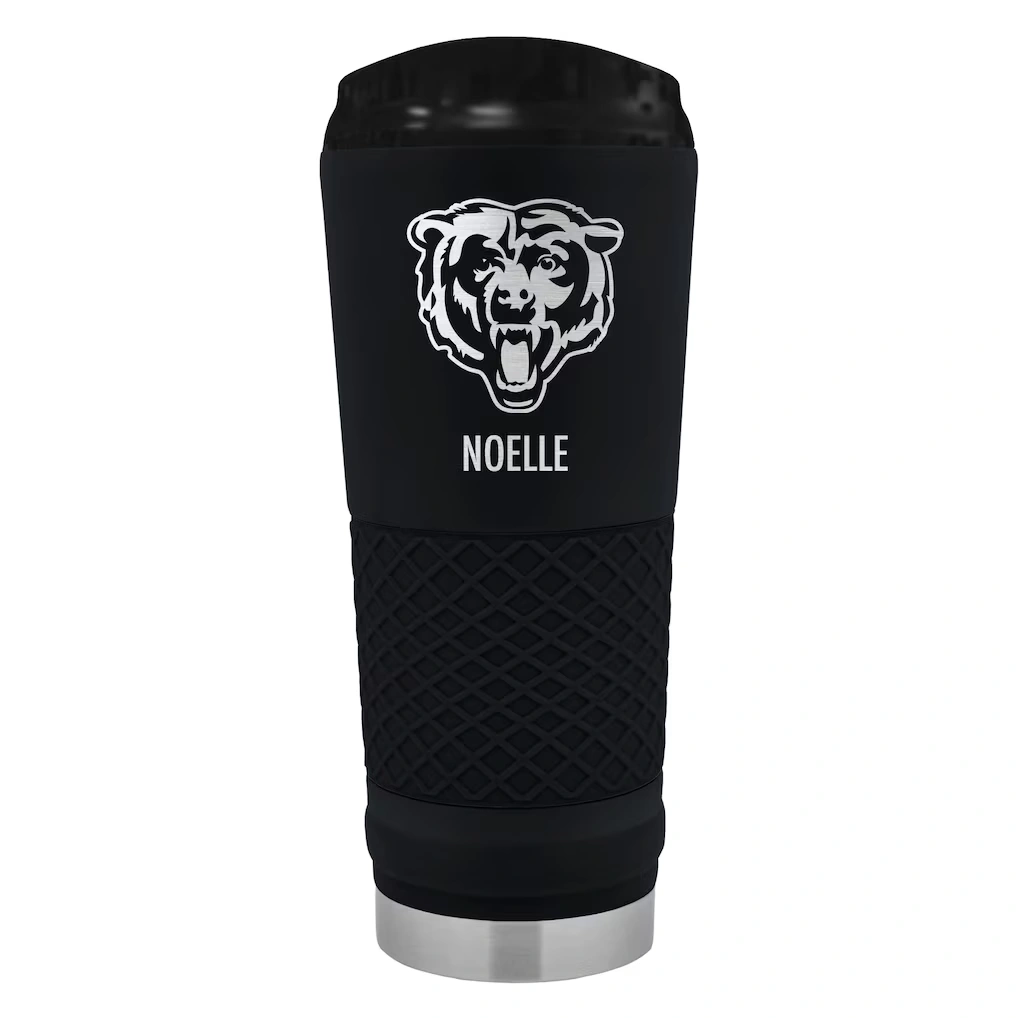 Chicago Bears Black 24oz. Personalized Stealth Draft Tumbler