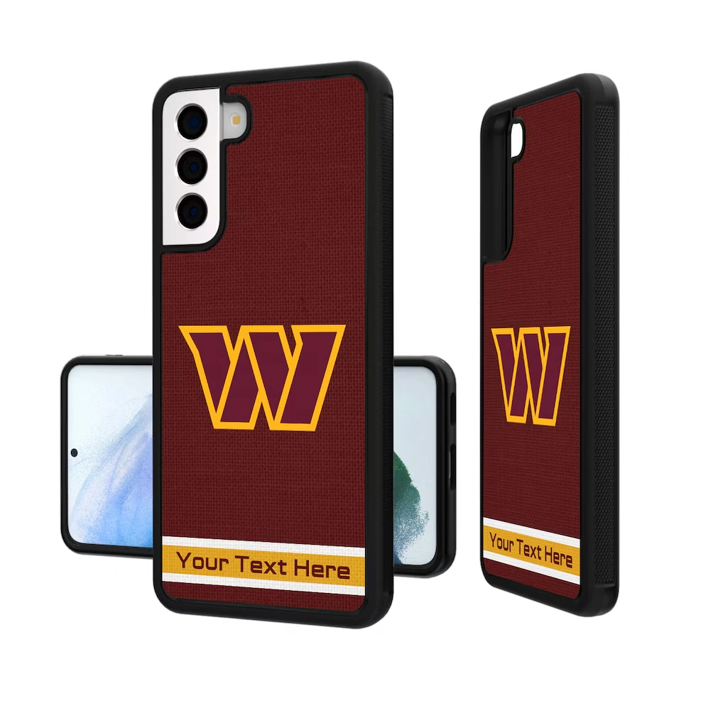 Washington Commanders Personalized Stripe Design Galaxy Bump Case