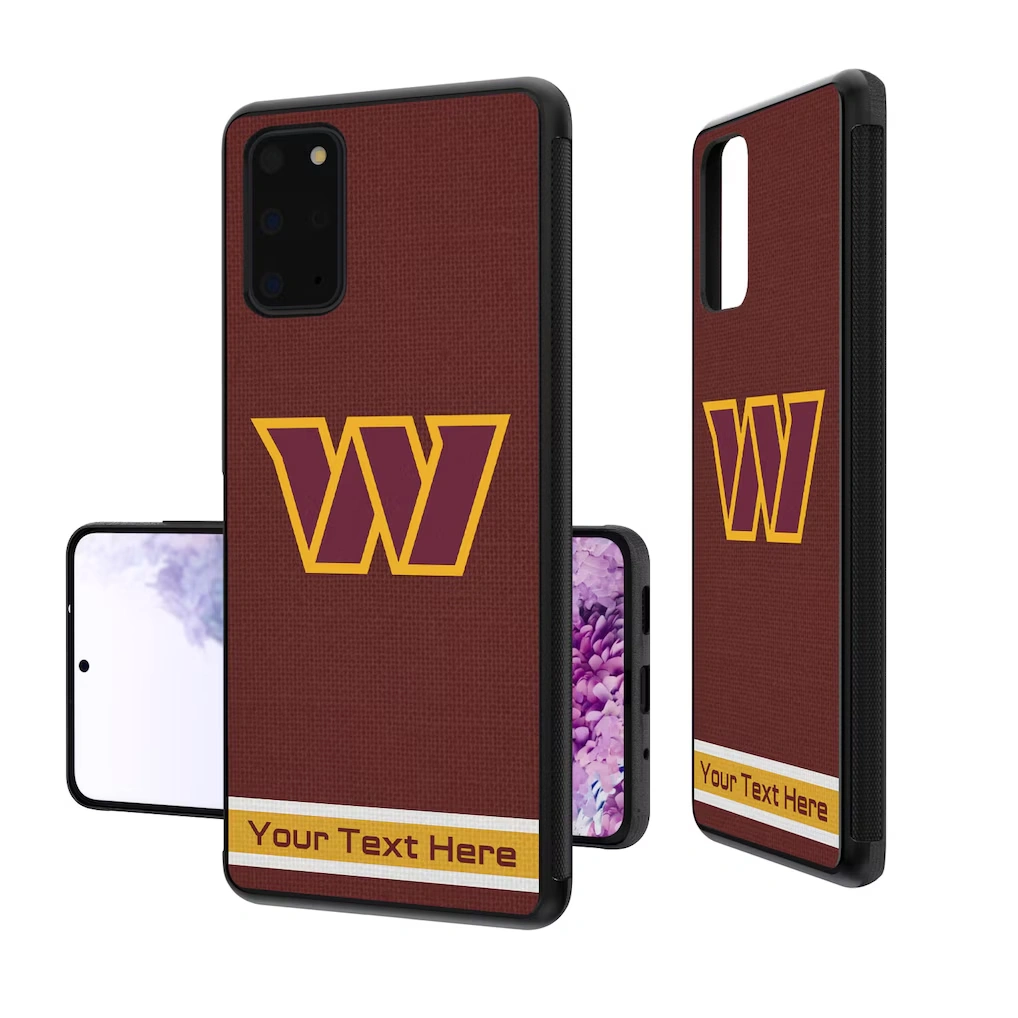 Washington Commanders Personalized Stripe Design Galaxy Bump Case