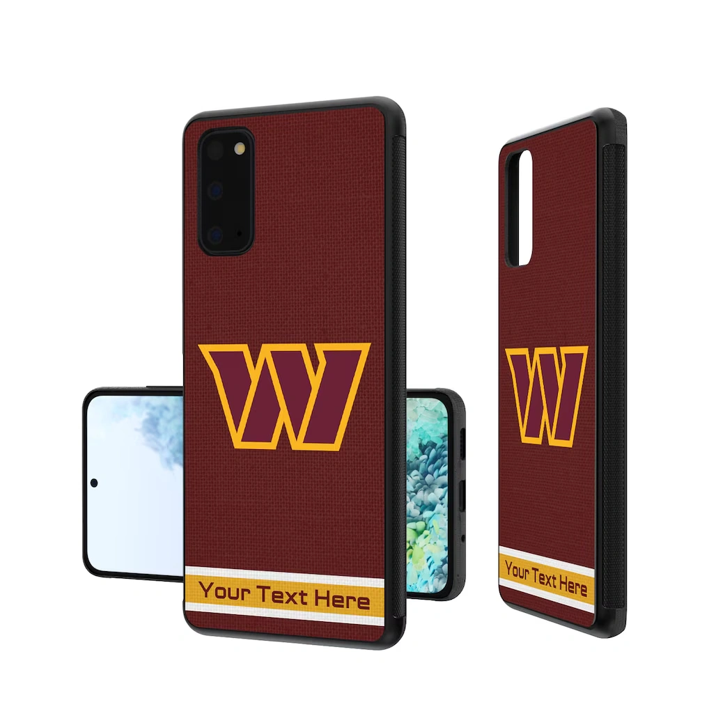 Washington Commanders Personalized Stripe Design Galaxy Bump Case