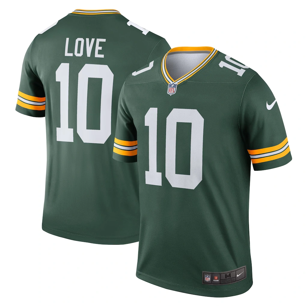 Men's Green Bay Packers Jordan Love Nike Green Legend Player Performance Top
