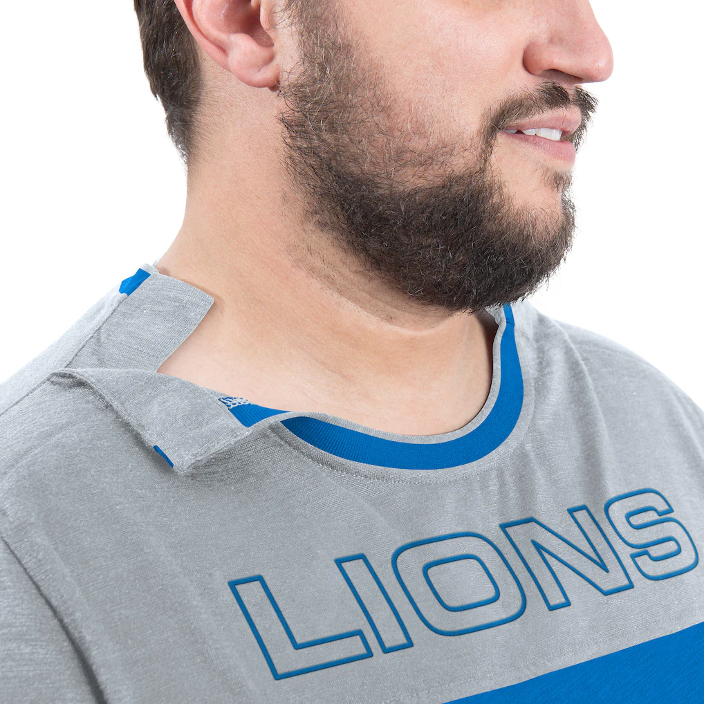 Men's Detroit Lions G-III Sports by Carl Banks Blue/Silver Adaptive Outlast Long Sleeve T-Shirt