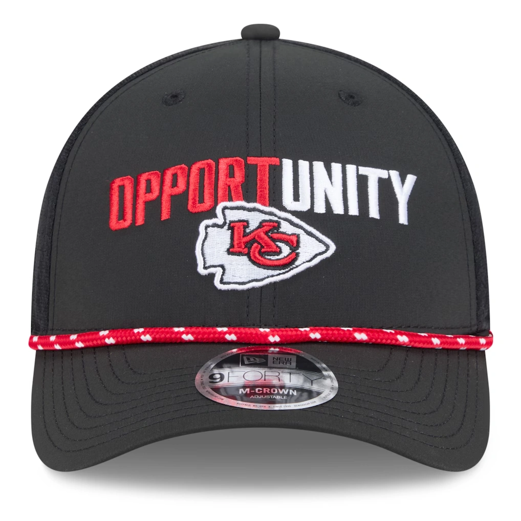 Men's Kansas City Chiefs New Era Black 2025 Inspire Change 9FORTY M-Crown Adjustable Hat