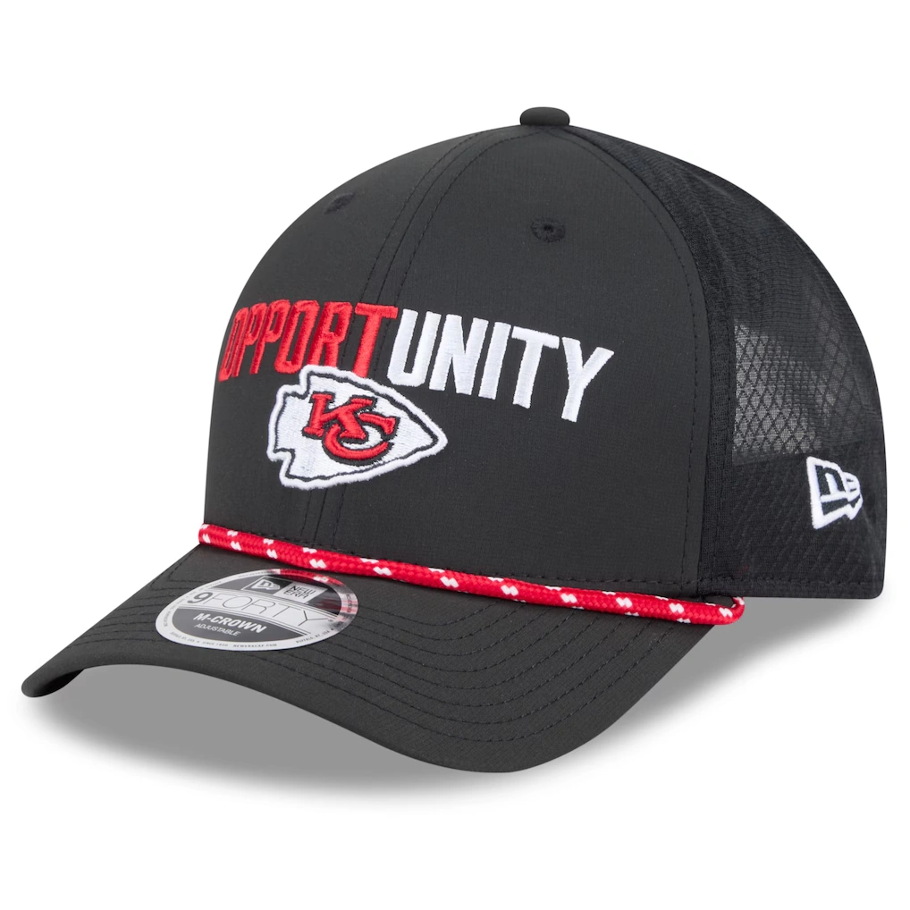 Men's Kansas City Chiefs New Era Black 2025 Inspire Change 9FORTY M-Crown Adjustable Hat