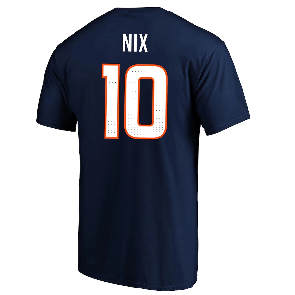 Men's Denver Broncos Bo Nix Fanatics Navy Big & Tall Player Name & Number T-Shirt