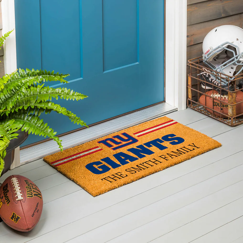 New York Giants 18" x 30" Personalized Coir Doormat