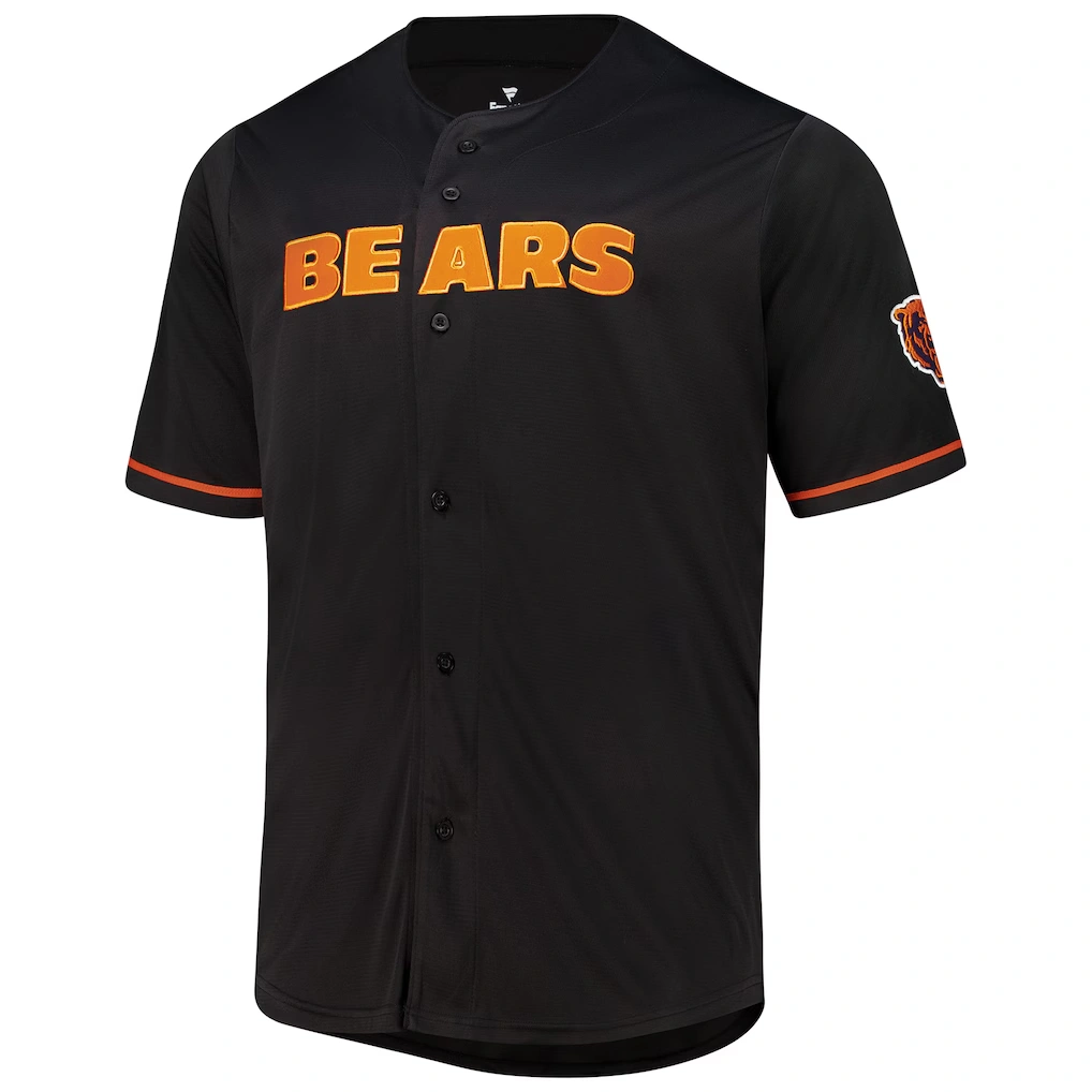Men's Chicago Bears Fanatics Black Pop Full-Button Jersey