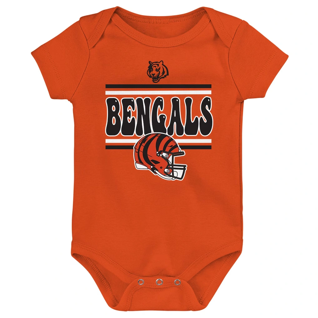 Infant Cincinnati Bengals Play Day Three-Pack Bodysuit Set