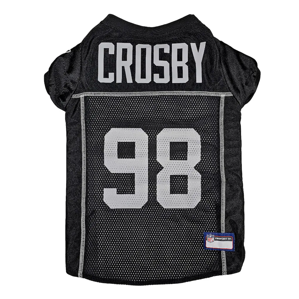 Las Vegas Raiders Maxx Crosby Black Player Pet Jersey