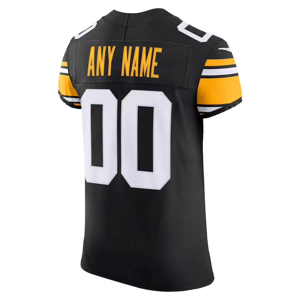 Men's Pittsburgh Steelers Nike Black Vapor F.U.S.E. Elite Custom Jersey 3 Men's Pittsburgh Steelers Nike Black Vapor F.U.S.E. Elite Custom Jersey