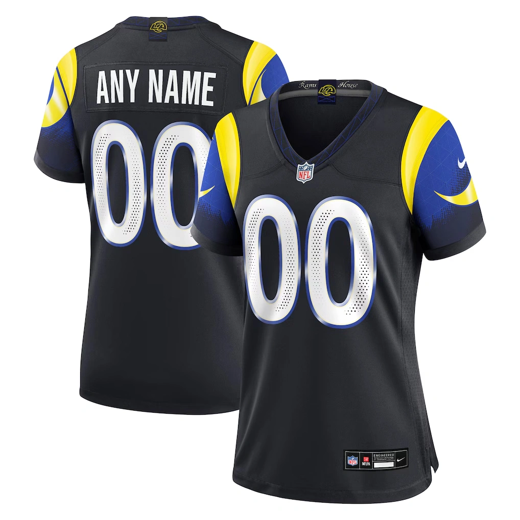 Women's Los Angeles Rams Nike Midnight Blue 2025 Rivalries Collection Custom Game Jersey