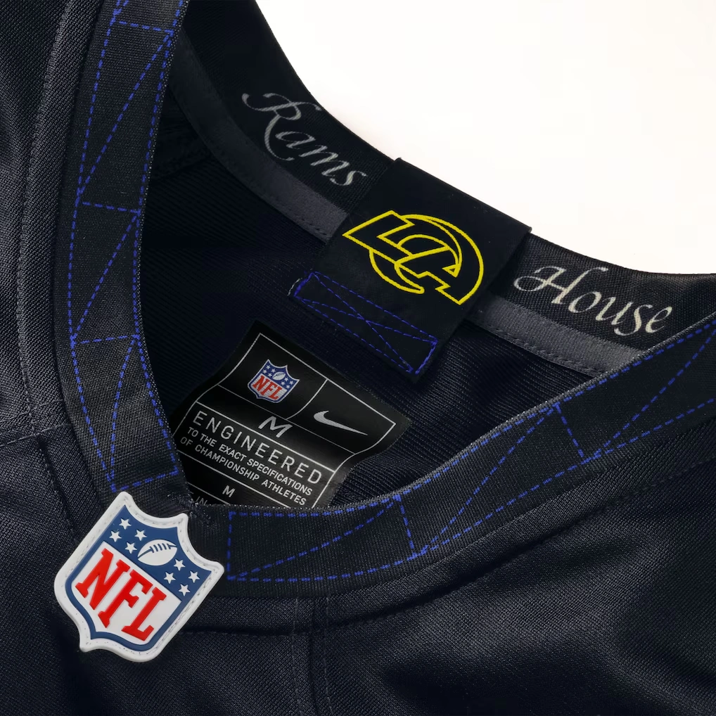 Women's Los Angeles Rams Nike Midnight Blue 2025 Rivalries Collection Custom Game Jersey