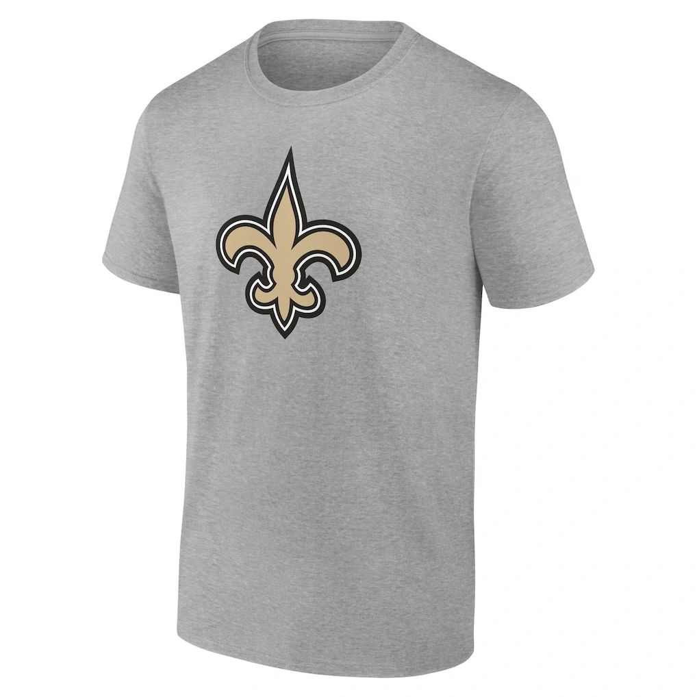 Men's New Orleans Saints Gray Team Authentic Custom Name & Number T-Shirt