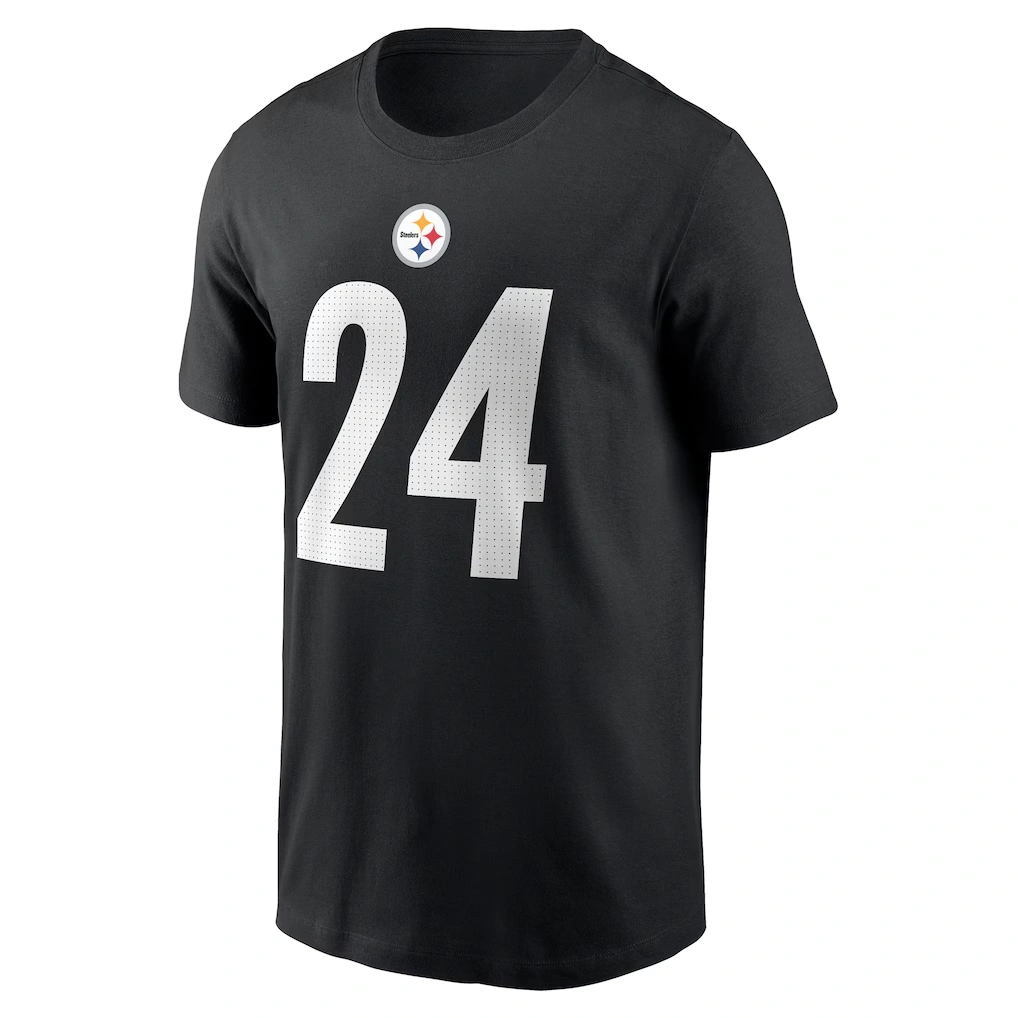 Men's Pittsburgh Steelers Joey Porter Jr. Nike Black Player Name & Number T-Shirt