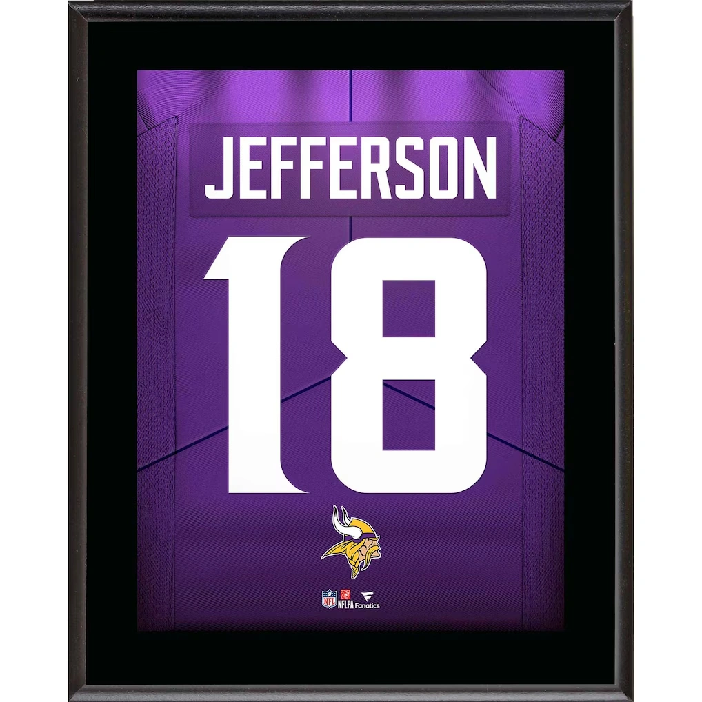 Justin Jefferson Minnesota Vikings Fanatics Authentic 10.5" x 13" Jersey Number Sublimated Player Plaque