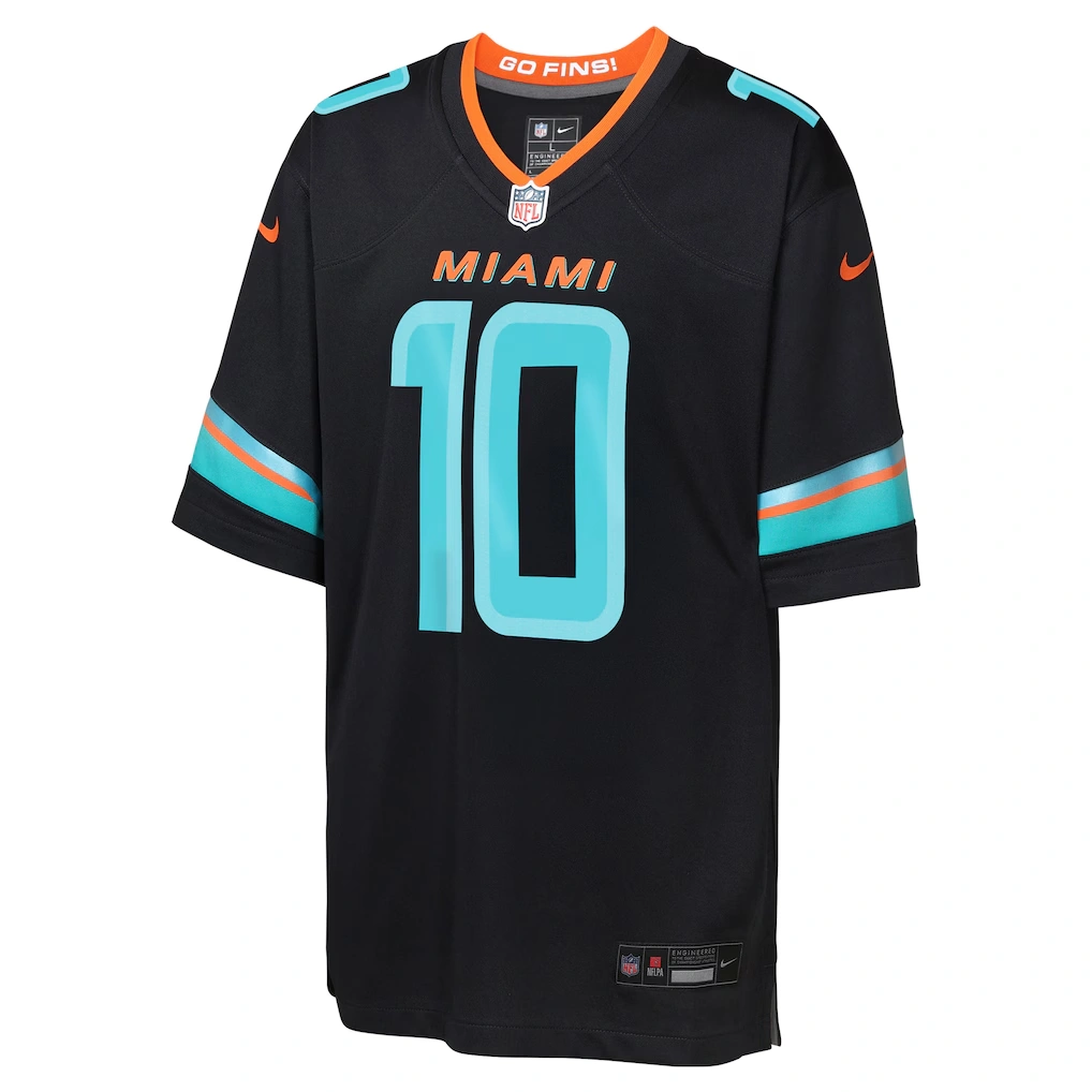 Youth Miami Dolphins Tyreek Hill Nike Pitch Blue 2025 Rivalries Collection Game Jersey