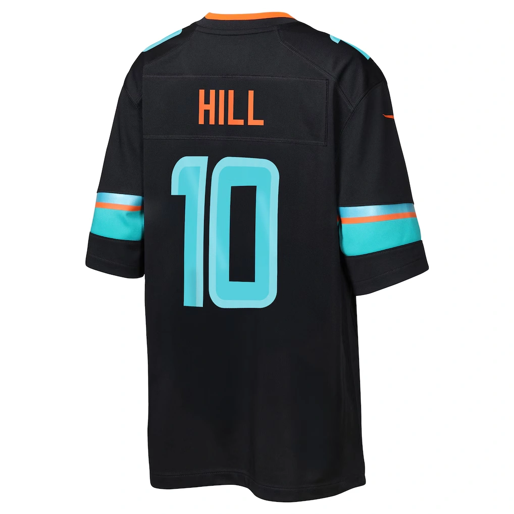 Youth Miami Dolphins Tyreek Hill Nike Pitch Blue 2025 Rivalries Collection Game Jersey