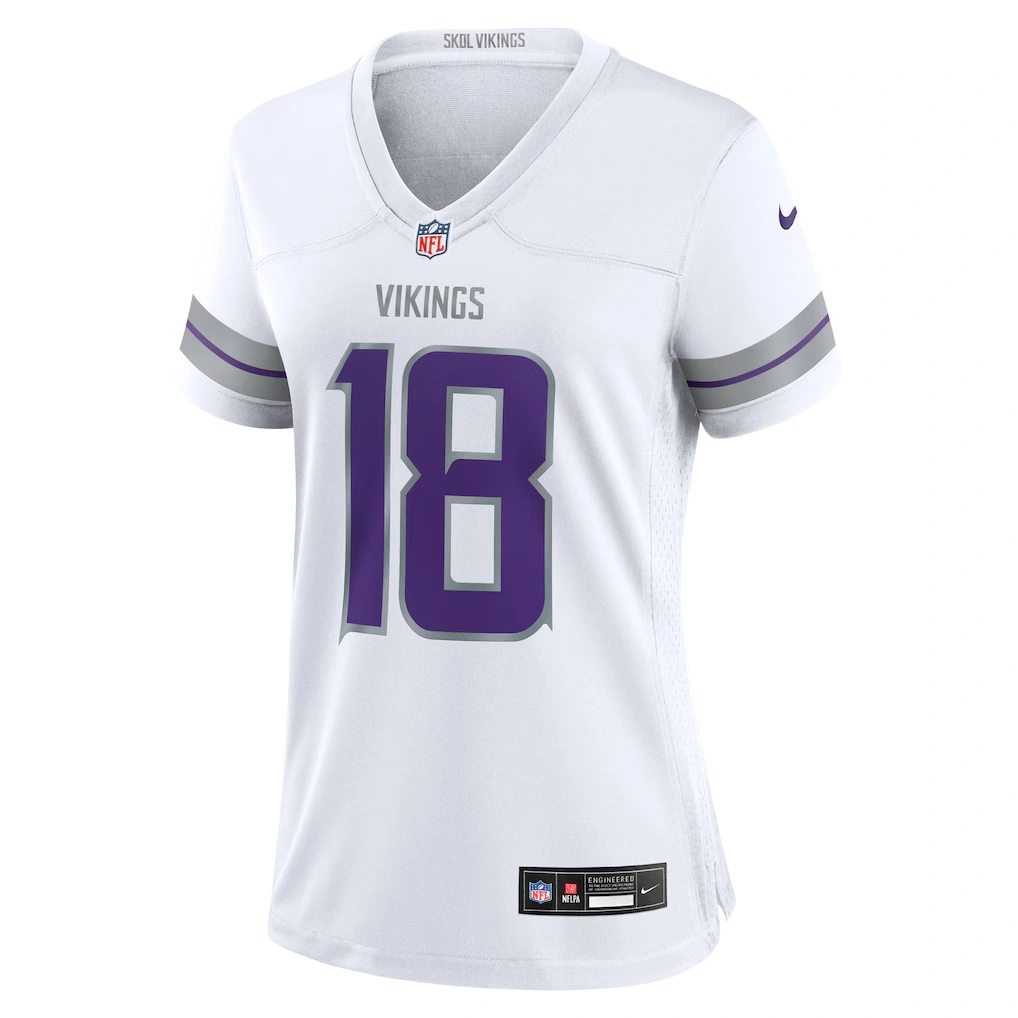 Women's Minnesota Vikings Justin Jefferson Nike White Alternate Game Player Jersey