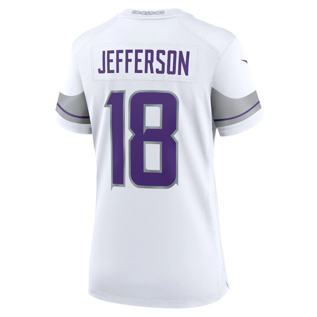 Women's Minnesota Vikings Justin Jefferson Nike White Alternate Game Player Jersey